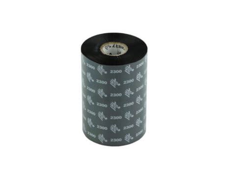 Zebra Original Wax Ribbon; 110mmx450m; 2300; Standard; 25mm core for ZT Series