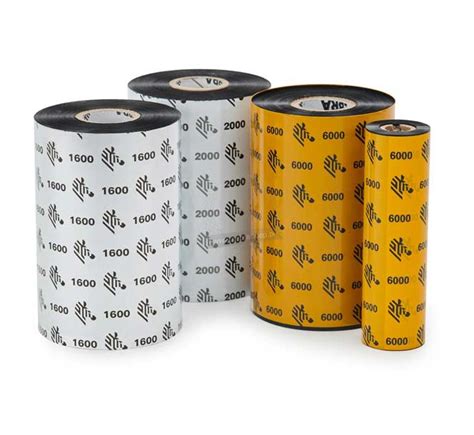 Zebra Wax Ribbon; 156mmx450m; 2300; Standard; 25mm core; 12/box
