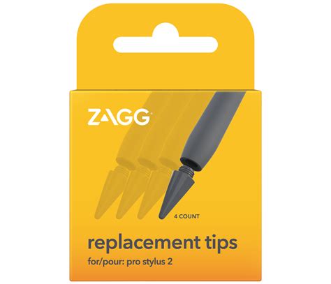ZAGG-Pro Stylus 2 replacement Tips-pack of 4(retail box)-Grey