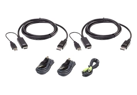 ATEN 1.8M Dual Display DisplayPort Secure KVM Cable Kit