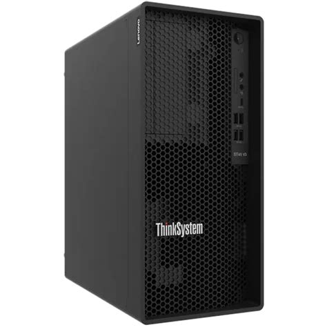 ThinkSystem ST45 V3 AMD EPYC 4124P (4C 3.8GHz 16MB Cache/65W); No RAID; 2x1TB SATA; 1x16GB; 500W 94% Efficiency; No DVD; 3 year