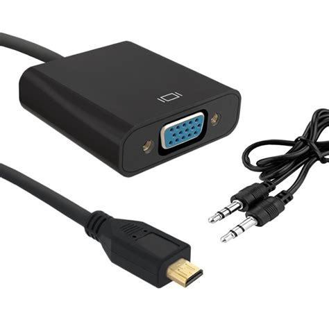 HDMI to VGA Adaptor (M to F) - BLACK