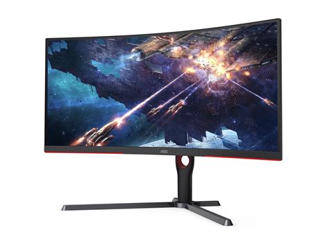 AOC CU34G3S Gaming Monitor|Curved 34 inch|VA QHD 3440 x 144 165Hz|1ms|HDMI DP|VESA|Flicker Free;| FreeSync Premium|3YR Warranty