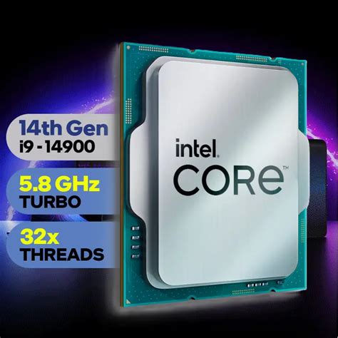 Intel Core i9 14900 Up to 5.8 GHZ;24 Core (8P+16E); 32 Thread; 36MB Smartcache;65W TDP; Intel®  Laminar RH1 included; LGA 1700 R