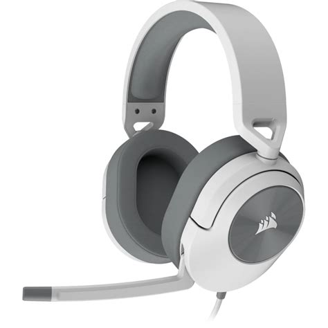 HS55 Stereo White Headset; 50mm Audio Drivers; Omnidirectional mic; Analog; On-ear volume and mute controls - PC;PS4/XBOX