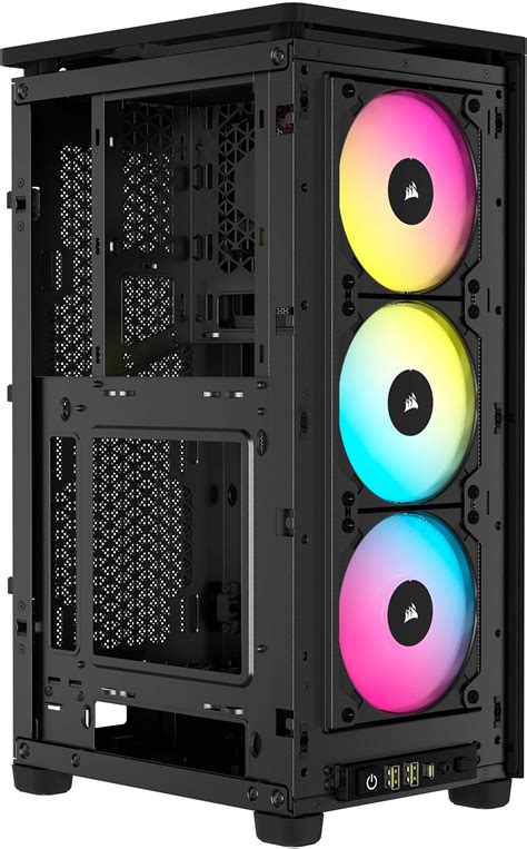 Corsair iCUE 2000D RGB AIRFLOW Mini-ITX PC Case
3x 2.5" Drive Bays
Fan layout: Front 3x 120mm/2x 140mm, Radiator tray 3x 120mm/2x 140mm, Rear 2x 120mm.  3x CORSAIR AF120 RGB SLIM Fans Included - iCUE Lighting Node CORE Controller
2x USB 3.2 Type-A (Gen1), 1x USB 3.2 Type C (Gen2)
SFX & SFX-L PSU only
Colour: White