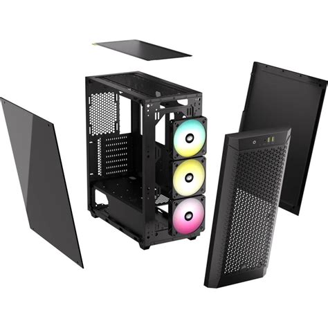 Corsair 480T RGB Airflow Tempered Glass Mid-Tower Case
2x 2.5" Drive Bays
Fan layout: Front 3x 120mm/2x 140mm, Top 3x 120mm/2x 140mm, Rear 1x 120mm - 3x AR120 RGB fans included
2x USB 3.2 Type-A (Gen1)
Colour: Black
Mini-ITX, Micro-ATX, ATX, E-ATX