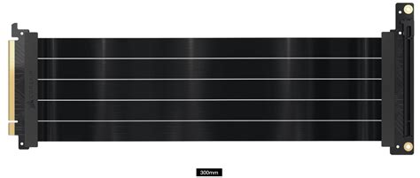 Corsair Premium PCIe 4.0 x16 Extension Cable; 300mm