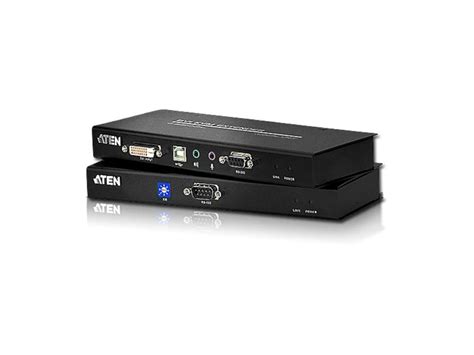 ATEN USB DVI Single Link Console Extender with Audio/Serial Support up to 60M  -  TAA Compliant / Audio Cat 5 KVM Extender