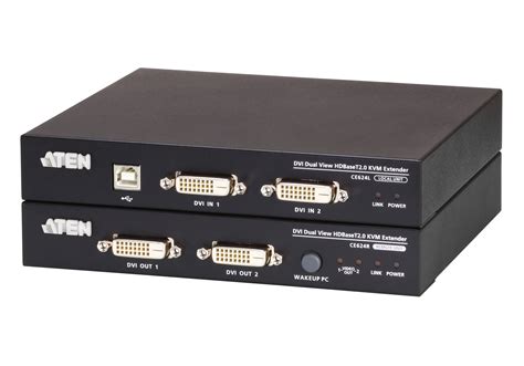 ATEN USB 2.0 DVI HDBaseT KVM Extender EX.USB/W/(US/EU/OUT) ADP.(100m). 