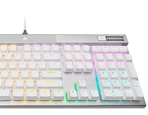 Corsair K70 PRO RGB Optical-Mechanical Gaming Keyboard - Corsair OPX switches - White