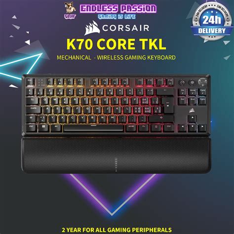 Corsair K70 CORE RGB Mechanical Gaming Keyboard - CORSAIR Red Linear Switches