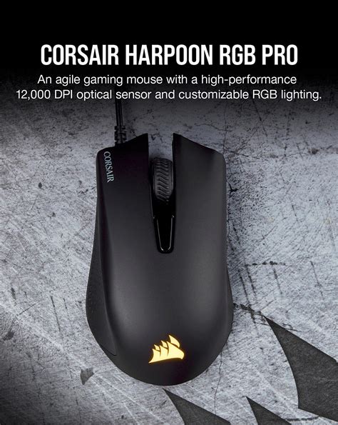 Corsair HARPOON RGB Pro Gaming Mouse;  12 000 DPI; Black