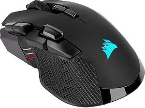 Corsair IRONCLAW RGB WIRELESS; 18000DPI; Slipstream wireless; Black