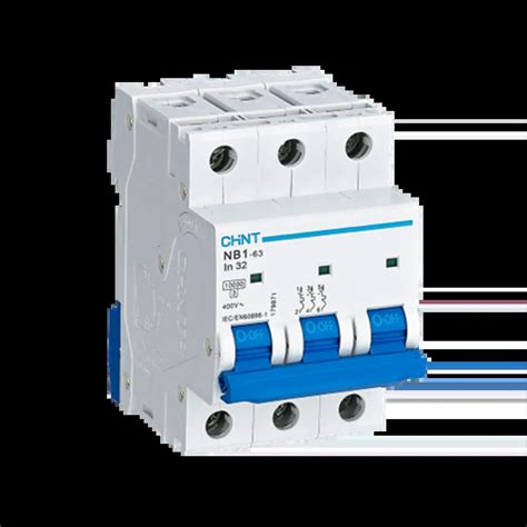 AC 6kA 3P 63A Circuit Breaker C-Curve 3 Phase