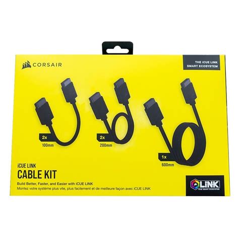 Corsair iCUE LINK Cable Kit with Straight connectors; Black