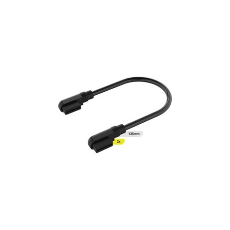CORSAIR iCUE LINK Cable; 2x 135mm with Slim 90° connectors; Black