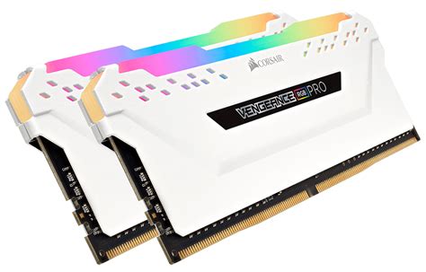 Corsair VENGEANCE® RGB PRO SL 32GB (2 x 16GB) DDR4 DRAM 3600MHz C18 Memory Kit; 18-22-22-42; 1.35; White