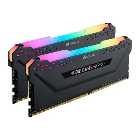 Corsair VENGEANCE® RGB PRO SL 32GB (2 x 16GB) DDR4 DRAM 3600MHz C18 Memory Kit; 18-22-22-42; 1.35; Black