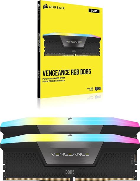Corsair VENGEANCE RGB DDR5 32GB (2 x 16GB) DDR5 5600 CL40-40-40-77 1.25V Intel XMP & AMD EXPO - GREY. 