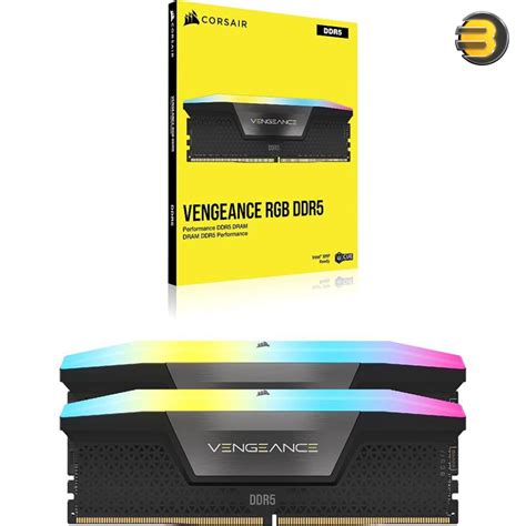 Corsair VENGEANCE® RGB 96GB (2 x 48GB) DDR5 DRAM 6000 C40 Memory Kit; 36-44-44-96; 1.4V Intel XMP - Black