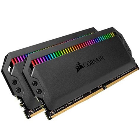 Corsair DOMINATOR® PLATINUM RGB 16GB (2 x 8GB) DDR4 DRAM 3600MHz C16 Memory Kit; 18-19-19-39; 1.35V; Black