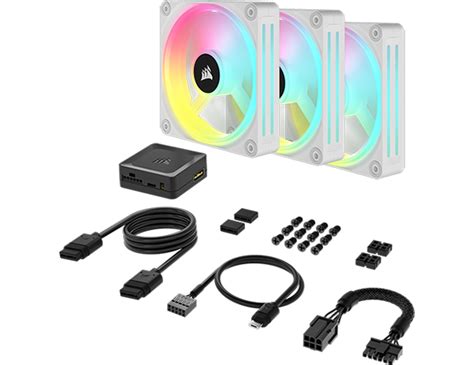 Corsair iCUE LINK QX120 RGB 120mm PWM Fans Starter Kit - White