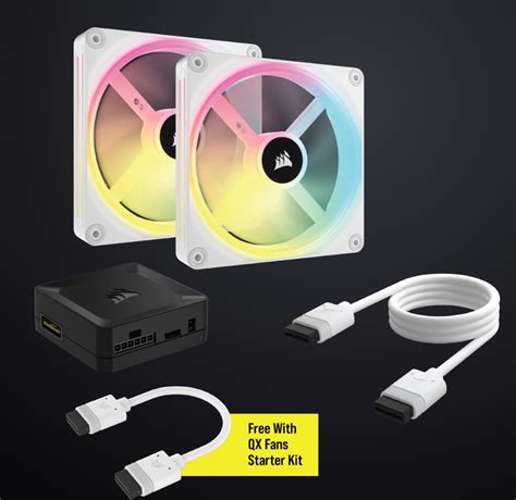 Corsair iCUE LINK QX140 RGB 140mm PWM Fans Starter Kit - White