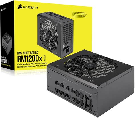 Corsair RM1200x Shift  —1200 Watt 80 PLUS Gold;10yr Warranty. ATX (1); EPS (2);PCI-E (4);12VHPWR (1);PATA (8);SATA (12)