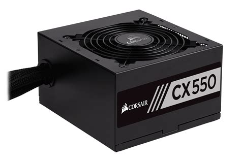 Corsair CX550 - 550 Watt 80 PLUS Bronze; 5yr Warranty; ATX (1); EPS (1); PCI-E (2); 4-Pin Peripheral (2); SATA (3).