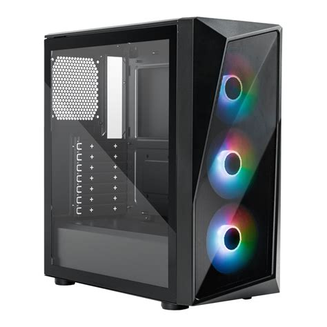 Cooler Master CMP 520 ARG ATX PC CASE
1xCF120P ARGB+2xCF120S ARGB
I/O:1 x USB 3.2 Gen 1 Type A,1 x USB2.0, 1 x 3.5mm Headset Jack (Audio + Mic), 
Colour: Black