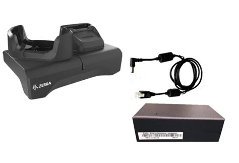 Zebra Single-slot and spare battery charging cradle kit for TC53 / TC58; TC53e / TC58e / TC53e-RFID. Includes power supply (PWR-