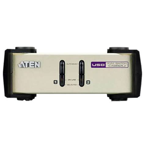 ATEN 2-Port USB/PS2 VGA KVM with 2 Cables