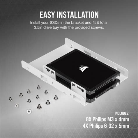 Corsair Dual SSD Mounting Bracket (white)