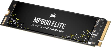 Corsair MP600 ELITE 1TB Gen4 PCIe x4 NVMe M.2 SSD (no heatsink); Read Up To 7000MB/s; Write up to 6200MB/s