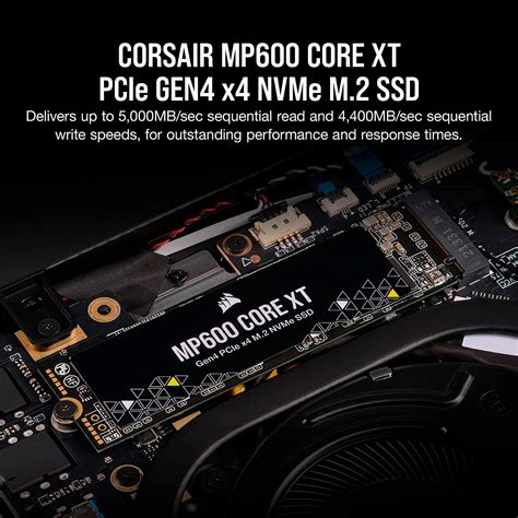 Corsair MP600 CORE XT 2TB NVMe PCIe M.2 SSD; Read Up To 5900MB/s; Write up to 5000MB/s. 
