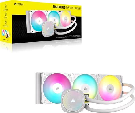 Corsair NAUTILUS 360 ARGB White; 360mm Radiator; Liquid CPU Cooler; Intel® LGA 1851/1700; AMD® AM5/AM4