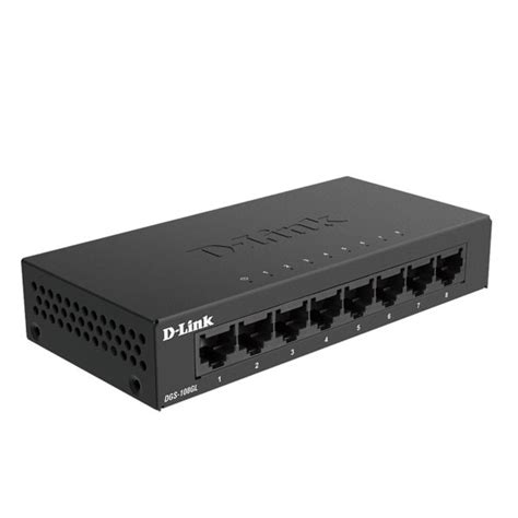 D-Link 8-Ports 10/100/1000Mbps Unmanaged Gigabit Switch (Metal Case; 8 x POE ports)  