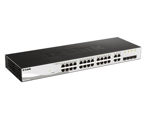 D-LINK 28-Port Gigabit Smart Managed PoE Switch 24 POE 10/100/1000 PORTS+4GIGABIT SFP PORTS