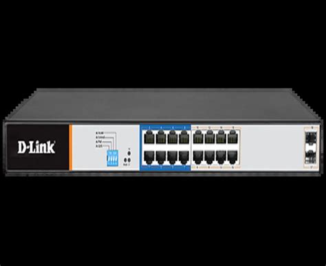 16 PoE 10/100/1000 ports + 2 Gigabit SFP ports Long Range Smart Switch 150W total POE budget; Max Distance 250m