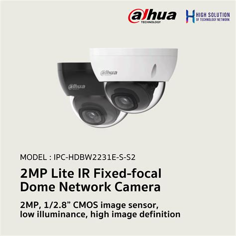 Dahua 2MP Lite IR Fixed-focal Dome Network Camera IR distance: 30m IP67