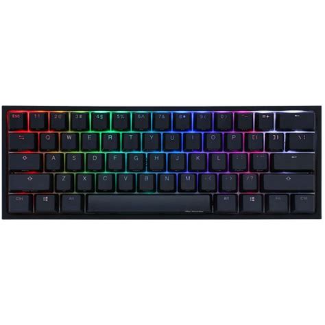 Ducky Keyboard One 2 Pro 60% Mechanical Keyboard; RGB; PBT Double Shot Keycaps - Cherry Silent Red. 