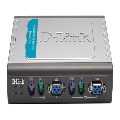 D-Link DKVM-4U 4-Port USB KVM Switch (includes only 2 cables; additional DKVM-CU/B1A cables to be purchased separately)