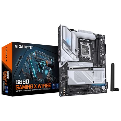 GIGABYTE B860 GAMING X - B860 Express Chipset: Socket LGA1851, Supports Intel Core Ultra Processors
Memory : 4x Dual Channel DDR5 DIMM Slots (256GB Max )
Expansion Slots : 1x PCI-Express 5.0 (x16 Speed), 2x PCI-Express 4.0 (x4 Speed)
Storage and USB : 4x SATA 6 Gb/s connection, 1x M.2 Gen5, 2x M.2 Gen4, 5x USB 3.2 (3x Back), 9x USB 2.0 Ports (5x Back), 1x USB-C, 1x USB4
Misc. :WIFI a, b, g, n, ac, ax, supporting 2.4/5/6 GHz, BLUETOOTH 5.3
Rear IO Panel Display Ports Available: 1x DP, 1x HDMI,