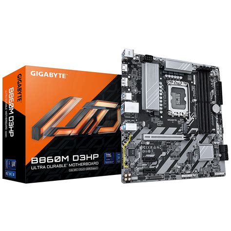 GIGABYTE B860M - B860 Express Chipset: Socket LGA1851, Supports Intel Core Ultra Processors
Memory : 4x Dual Channel DDR5 DIMM Slots (256GB Max )
Expansion Slots : 1x PCI-Express 5.0 (x16 Speed), 3x PCI-Express 4.0 (x4 Speed)
Storage and USB : 4x SATA 6 Gb/s connection, 1x M.2 Gen5, 1x M.2 Gen4, 5x USB 3.2 (3x Back), 7x USB 2.0 Ports (4x Back), 1x USB-C
Misc WIFI a, b, g, n, ac, ax, supporting 2.4/5/6 GHz , BLUETOOTH 5.3
Rear IO Panel Display Ports Available: 2x DP, 1x HDMI