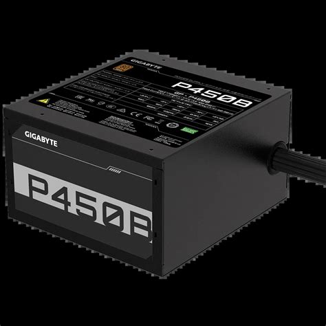 Gigabyte PSU P450B Bronze Certified 450W - 3 Year Warranty; 24/20-pin x 1; CPU 4+4-pin x 1; PCI-E 6+2-pin x 2; SATA x 6; Peri x3
