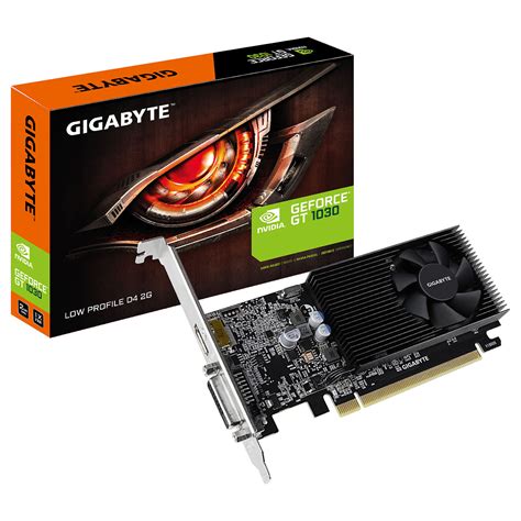 GIGABYTE nVidia GeForce GT 1030 - 2GB GDDR4; 64-Bit Memory Bus; PCI Express 2.0; 1x Dual-Link DVI-D; 1x HDMI; Low Profile