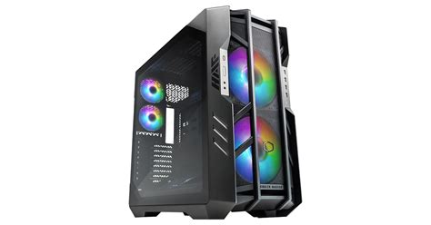 Cooler Master HAF 700 Full Tower PC Case
9 x 3.5/2.5 combo, 1x Rotatable Radiator Bracket, 1x LED Controller A1 (ARGB Gen2), 1x ARGB/PWM Hub
5 x Pre-installed argb fans, 1x LED Controller A1 (ARGB Gen 2), 1x ARGB/PWM Hub
I/O: 1x USB 3.2 Gen 2 Type C, 4x USB 3.2 Gen 1 (3.0),  1x 3.5mm 4 Poles Audio Jack, 1x 3.5mm Mic Jack
Colour: White