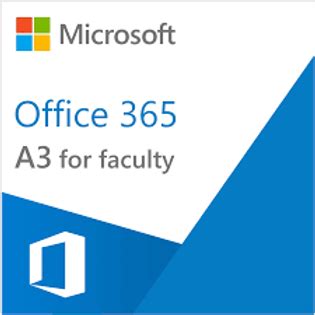 O365 A3 Edu Open Faculty ALng Sub OLV E 1M Acad AP AO User CCAL/ECAL OPP