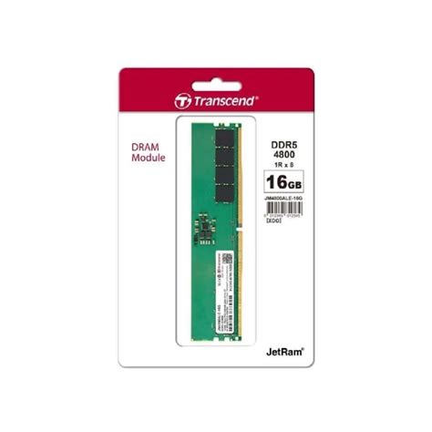 TRANSCEND JET MEMORY 16 GB DDR5-4800 DIMM 1RX8 CL40  (2Gx8)x8